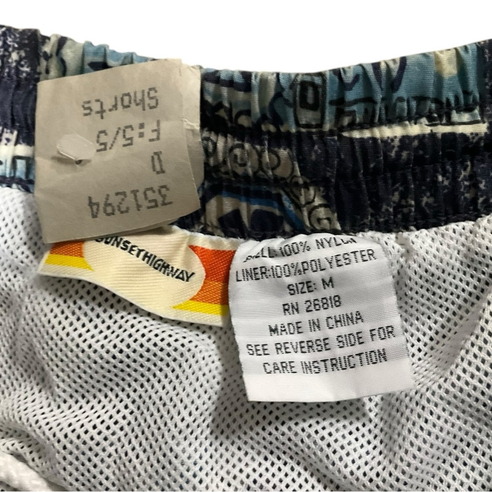 πβ Vintage Sunset Highway Swim Shorts π 90s Vibes | M | NWT - Picture 4 of 5